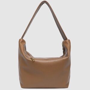 Louenhide Elegant Tan Leather Hobo Bag